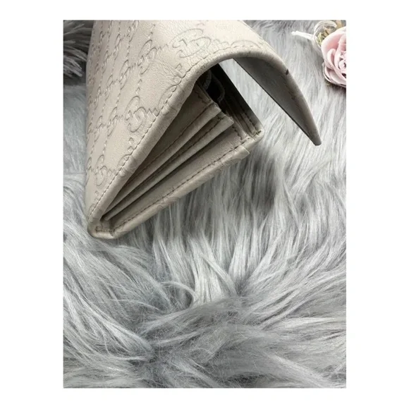 Gucci Guccissima Long Wallet Ivory Leather Interlocking Lovely Monogram - Picture 8 of 10